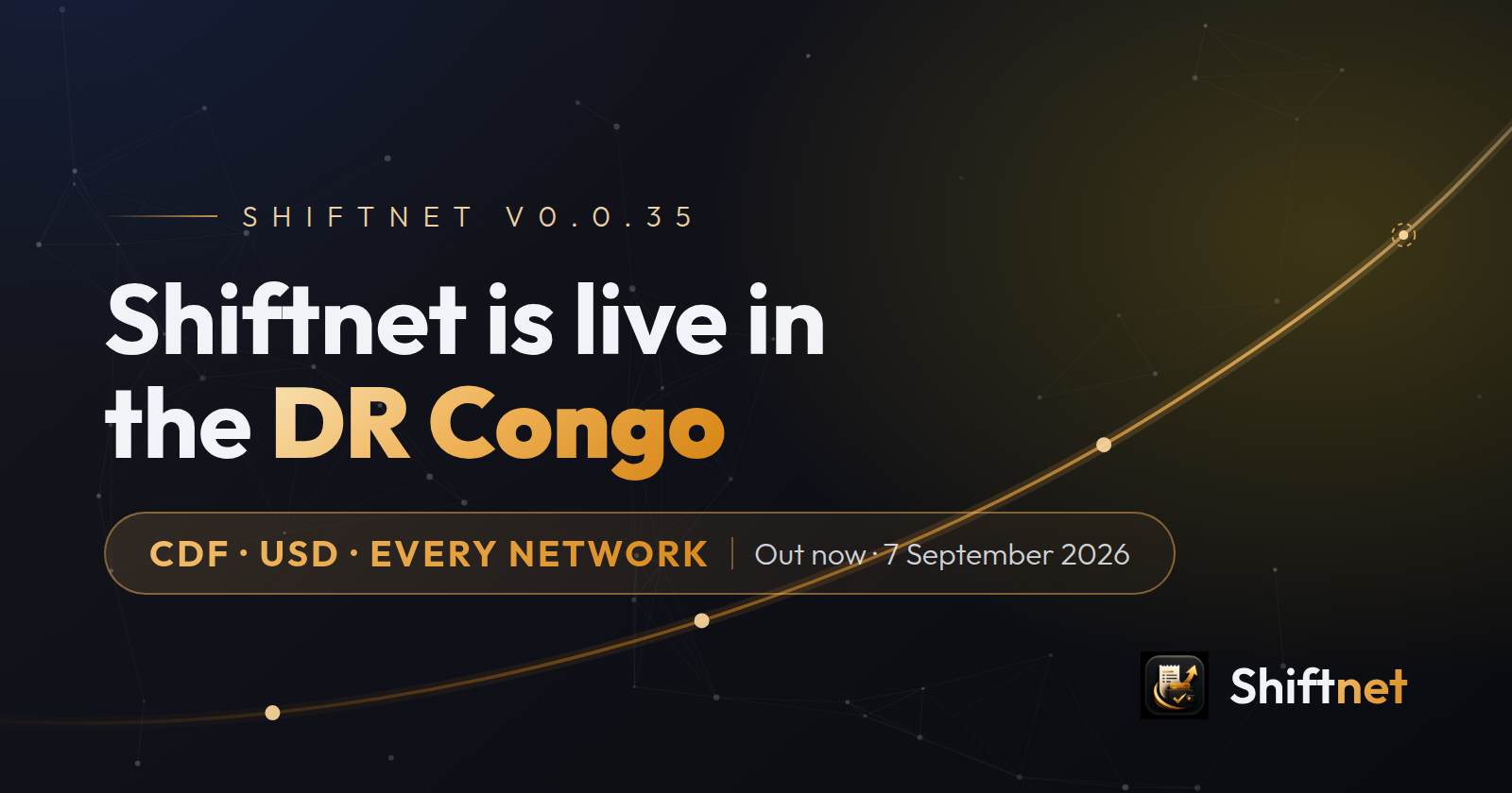 Shiftnet is live in the Democratic Republic of Congo